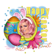 Happy Easter. Artwork by Keith Garvey. Scrap kit used: Eggcited qbd happyeaster queenbrat