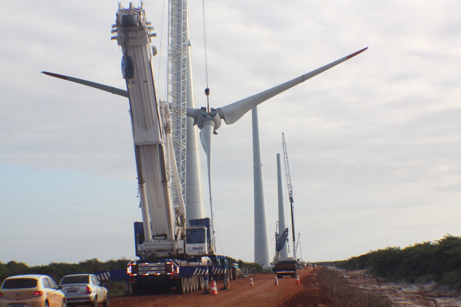 Guindastes Telesc picos Energia Potiguar 146 Aerogeradores Em Guamar RN
