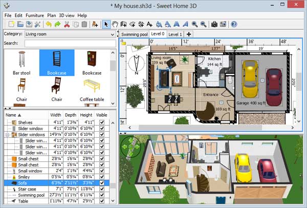 Software Desain Rumah Sweet Home 3d Txc Gambar Atas Minimalis