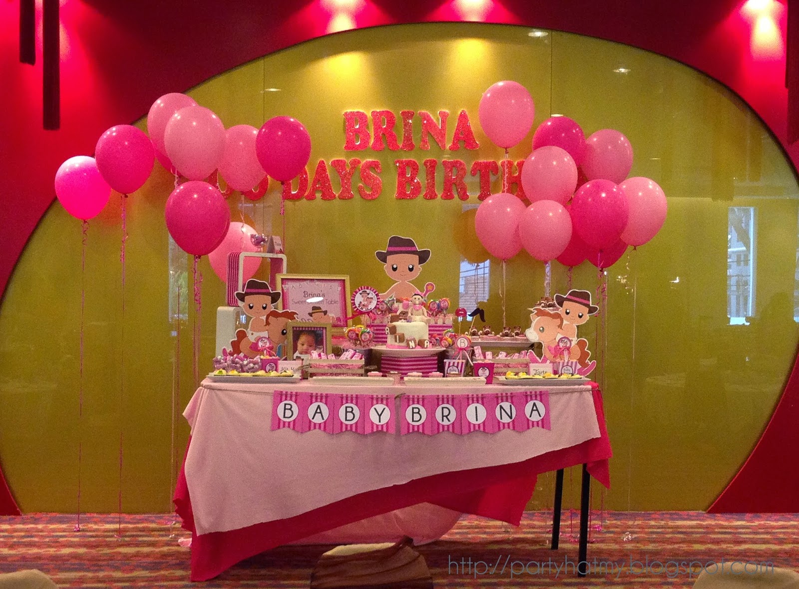 Party Hat Baby Brina 100 days Birthday Party