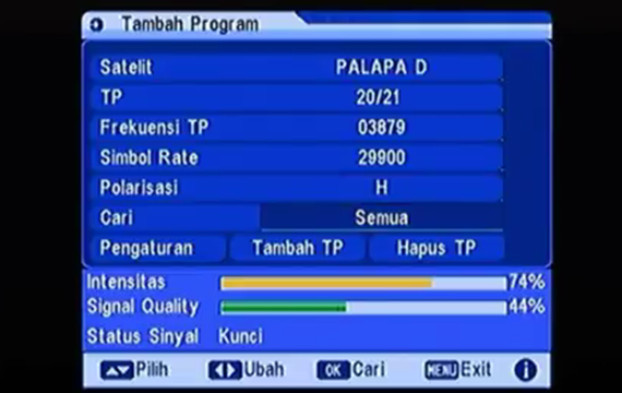 Cara Mencari Channel Metro TV HD Mpeg2 dan Mpeg4 Menit info