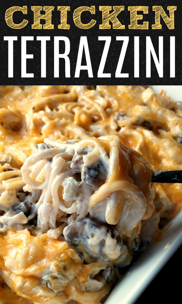 Classic chicken (or turkey!) tetrazzini made with pasta, mushrooms, wine (optional) and cheese. Super easy AND super delicious!