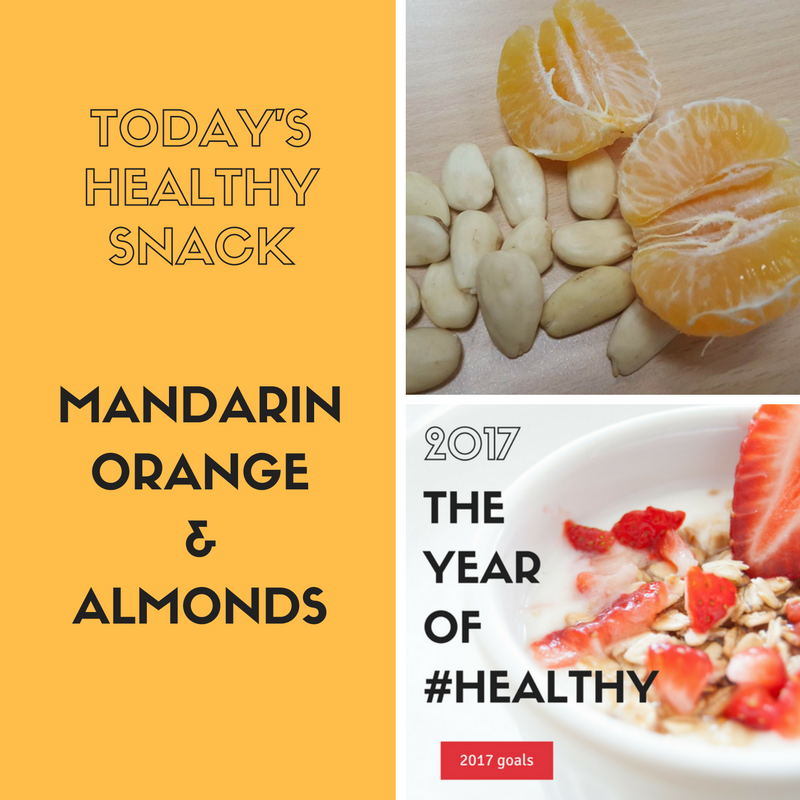 Healthy snack mandarin orange & almonds Keeping it Real