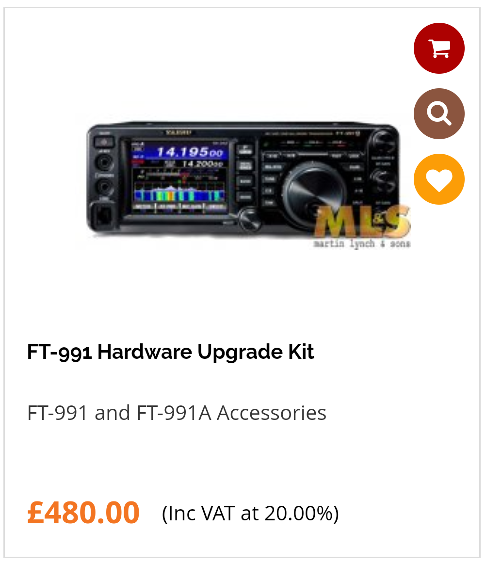 Delboy's Radio Blog: Yaesu FT-991 Upgrade Kit - HOW MUCH?