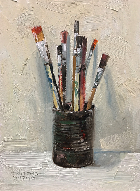 Daily Painting Brush Bouquet 5x7