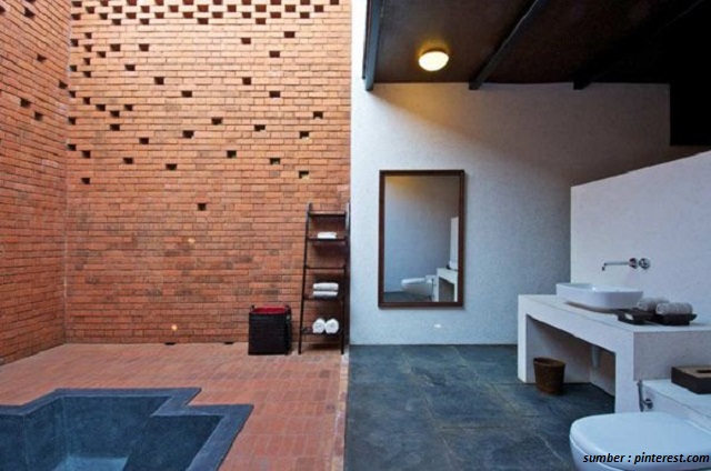 7 Contoh Gambar Dinding Rumah dengan Bata Merah 100 Rumah Minimalis