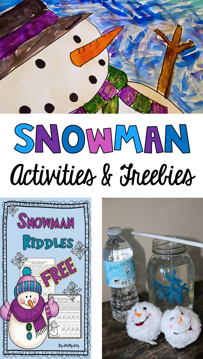 Smiling and Shining in Second Grade: Snowman Activities and Freebies