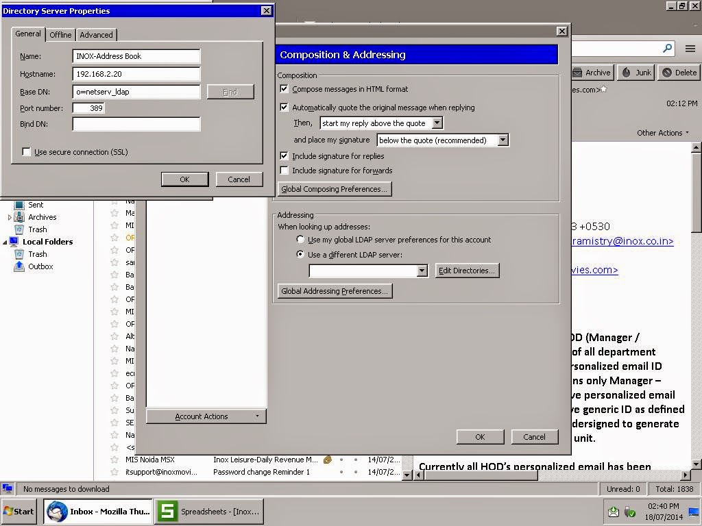Save Address Book on Thunderbird Mail by IP Address SBIT Online
