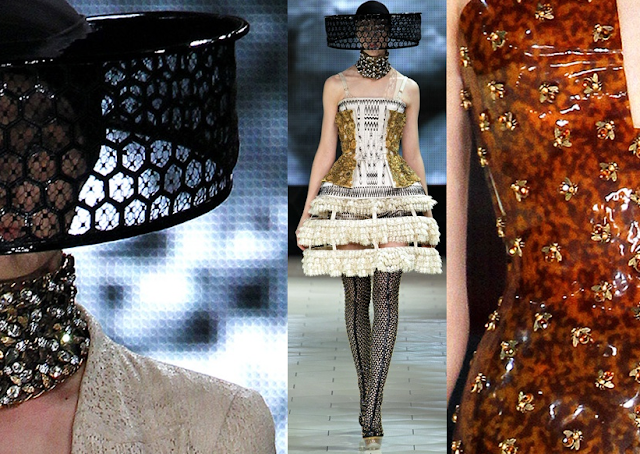 Paris fashion week, Alexander McQueen Spring Summer 2013 Honeycomb and Tortoiiseshell