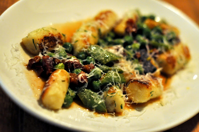 Potato Gnocchi with Pancetta, Peas, and Pecorino - Northern Spy Food Co. - New York, NY | Taste As You Go