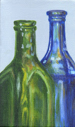 bottle acrylic still painting canvas shirley debbie sold