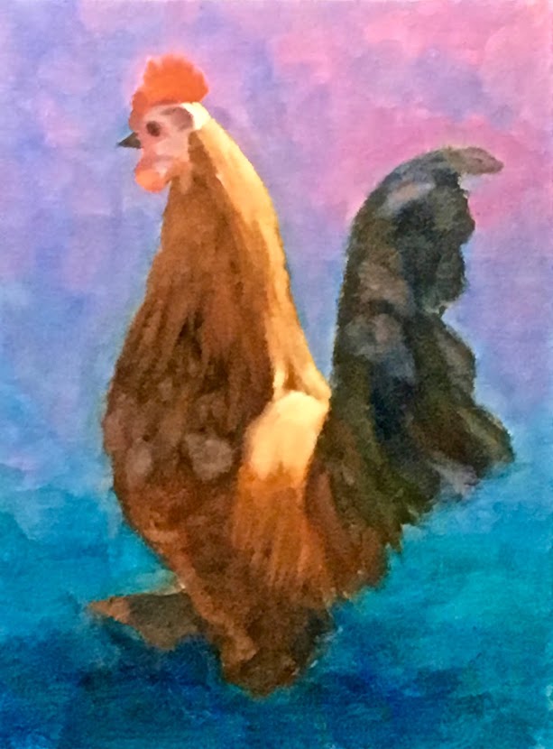 "Rooster" - 9 x 12