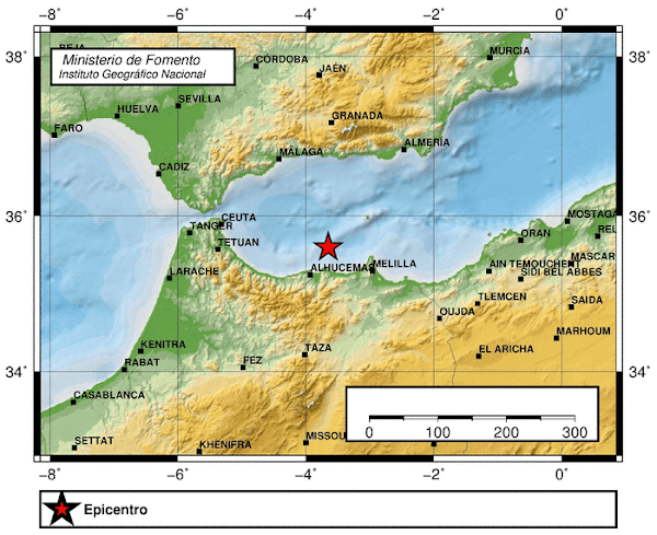 Fuerte terremoto sentido en málaga y Melilla 15 marzo, Alboran Sur Fuerte terremoto sentido en málaga y Melilla 15 marzo, Alboran Sur