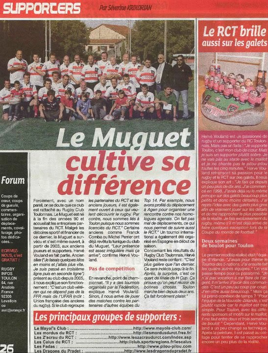 article sur mon club et mon travail dans le journal rouge et noir