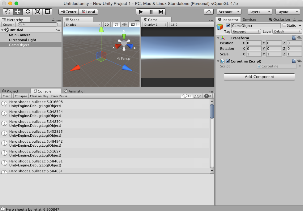 Basic Unity Script C# : Coroutine : Day 3 - chitoa tutorials: Road to ...