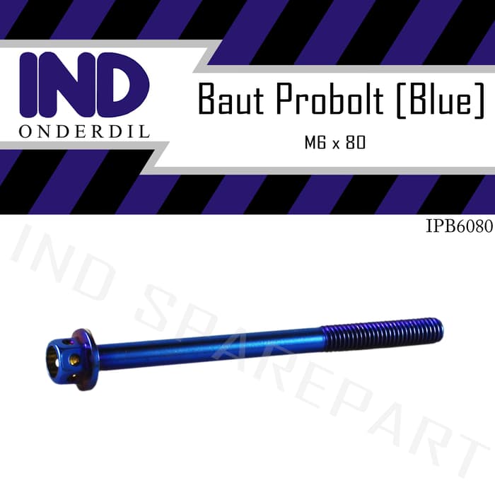 Baut-Baud Probolt-Pro Bolt Biru-Blue M6X80-6X80-6 X 80 Kunci 8 Drat 10 Ayo Beli