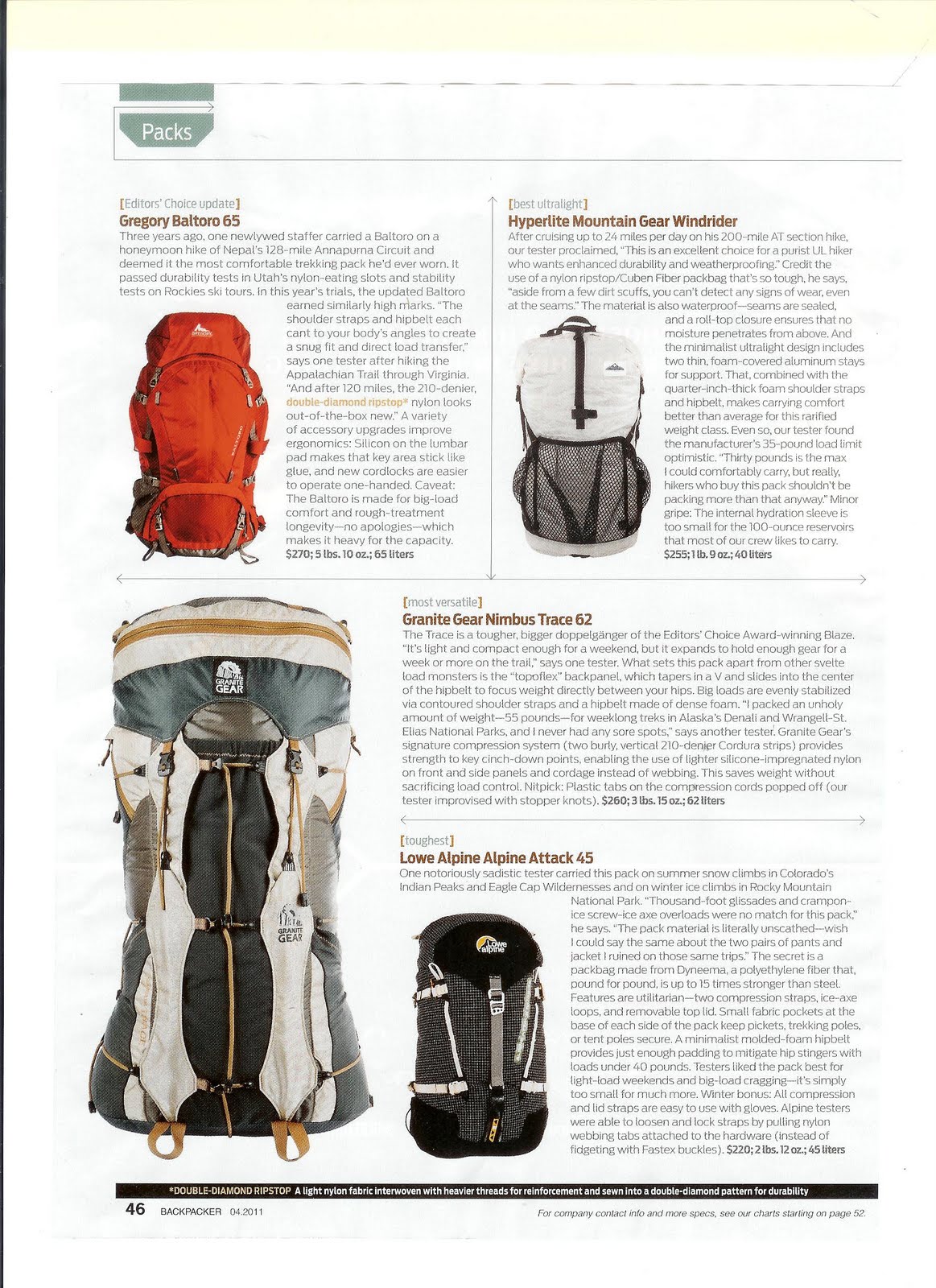 Granite Gear Fresh Press *** Please add your comments Backpacker Gear