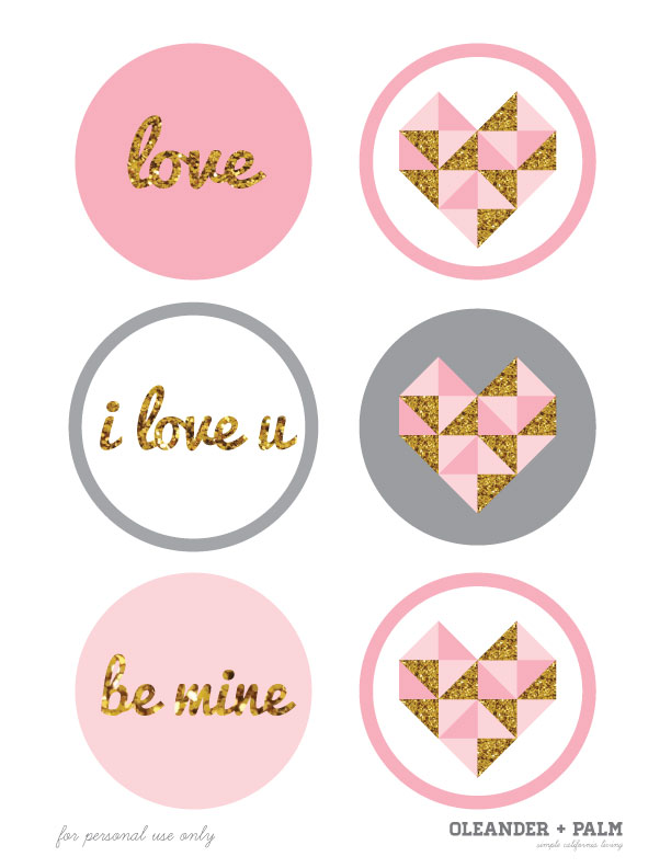 Geometric Heart Printables | Oleander + Palm
