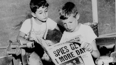 Michael Rosenberg, right, and his brother, Robert, on June 19, 1953 -- the day their parents were executed.