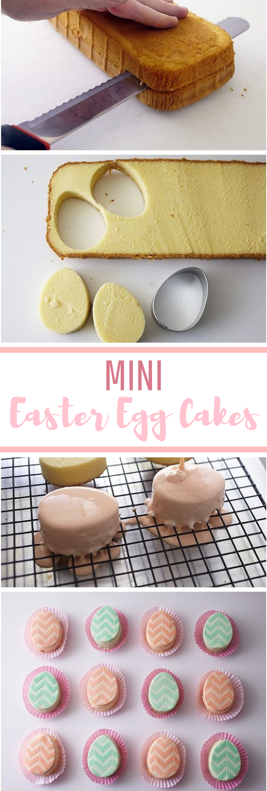 Mini Easter Egg Cakes #dessert #cake