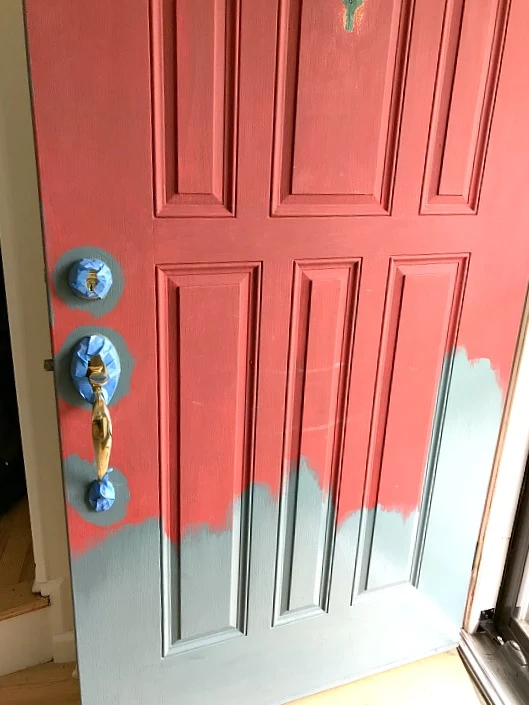 painting the front door with fusion mineral paint