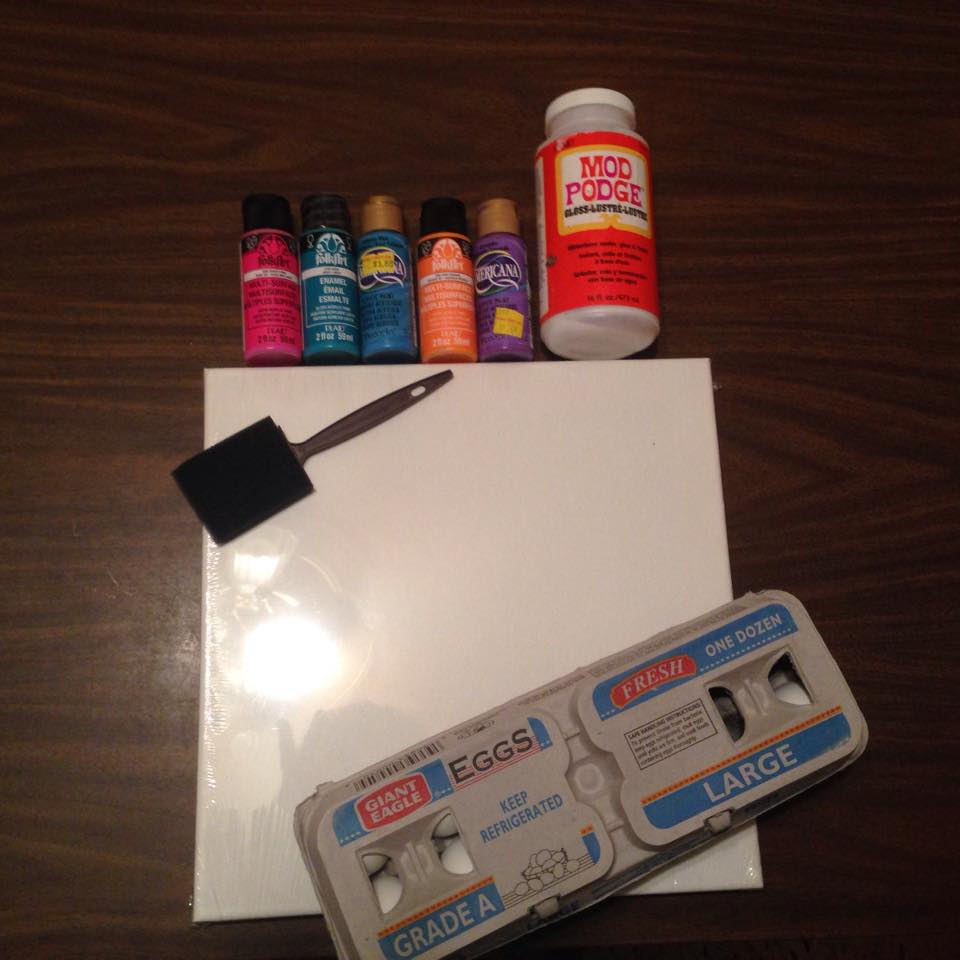 Brie's DIY & Crafts Eggshell Paint Splatter Canvas