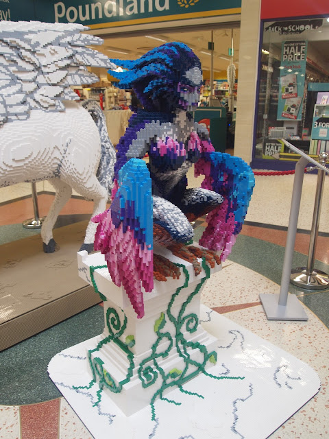 Aello the Harpy took 2 people 47 hours to create, using 21,500 bricks! Aello the Harpy took 2 people 47 hours to create, using 21,500 bricks!