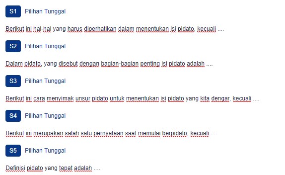 Contoh Soal Menentukan Isi Pidato Ceramah Khotbah Ezy Blog