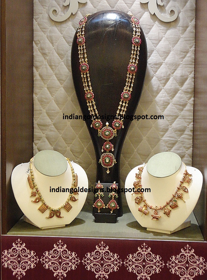 Gold and Diamond jewellery designs: Temple Jewellery from Prince Jewellers