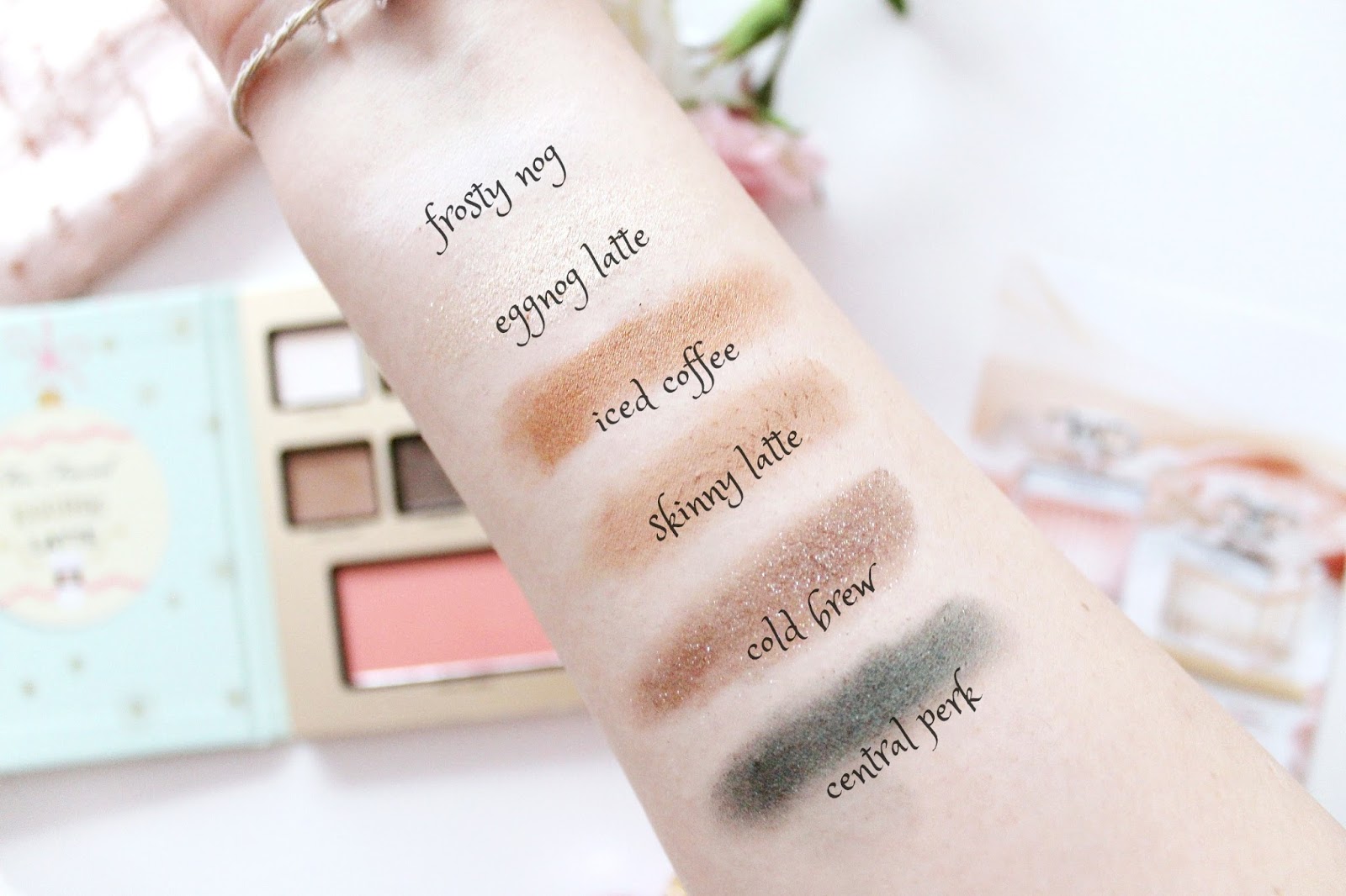 Too Faced Grande Hotel Cafe swatches and palettes review