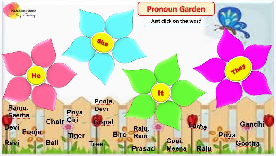 Pronoun Garden Learner Centered Touch and Play Digitial Content