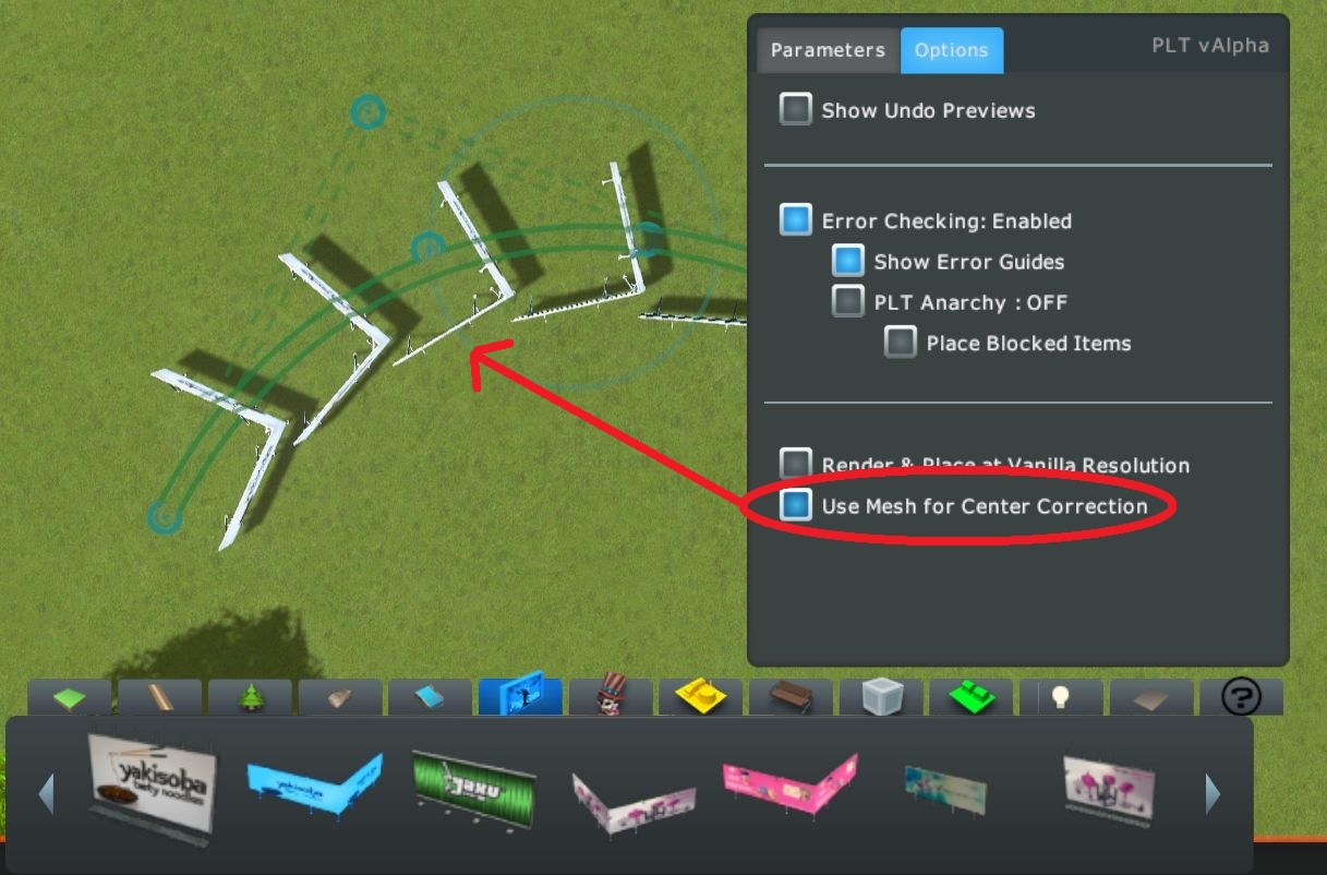 Cities Skylines MOD導入ガイド 樹木やプロップを直線や曲線状にまとめて配置する（Prop Line Tool、他1MOD）