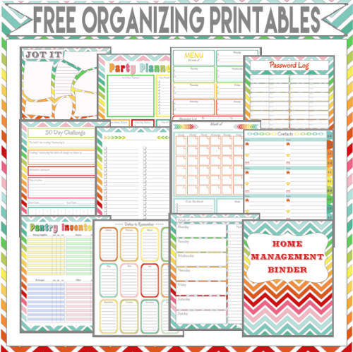 Home Management Binder Free Organizing Printables DIY Home Sweet Home