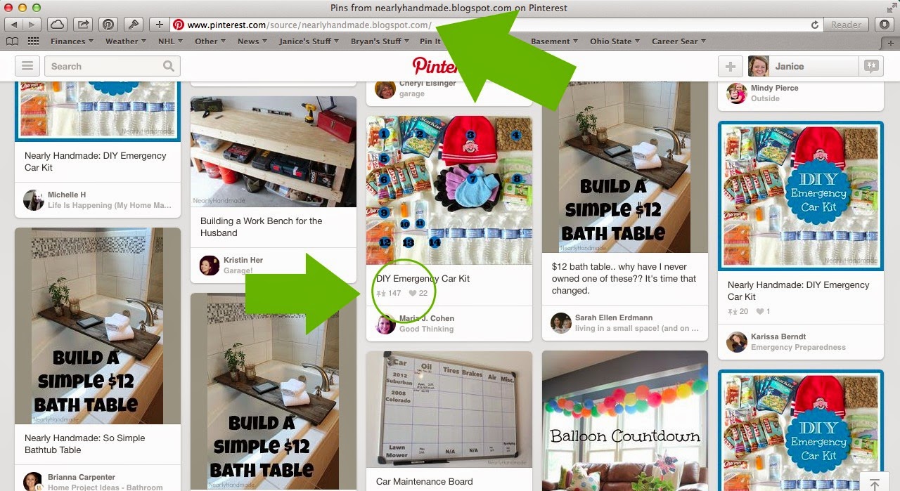 Nearly Handmade Find Your Blog Content on Pinterest