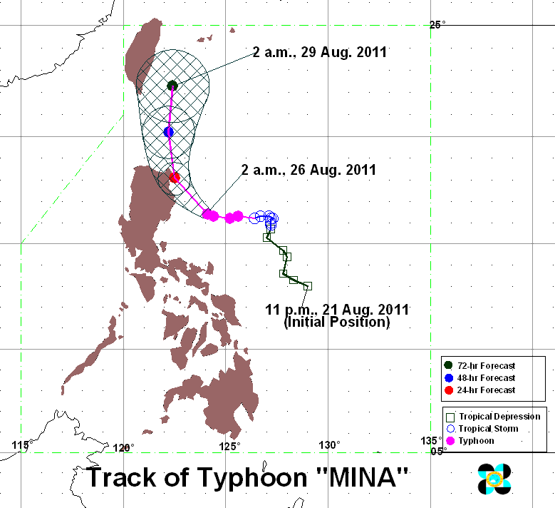 Typhoon Mina Friday Weather Update
