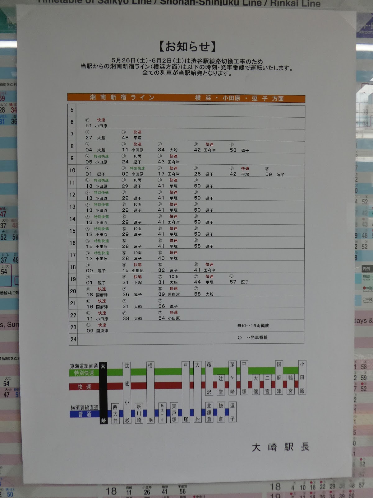湘南新宿ライン　特別快速　大崎行き1　E231系(2018年 渋谷駅高架化工事に伴う運行)