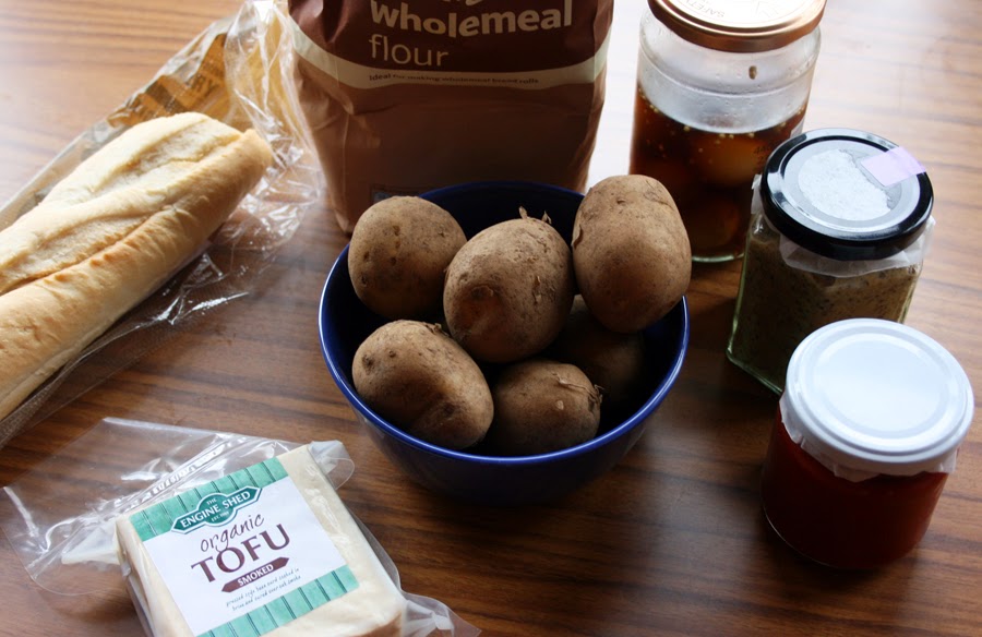 Rocket Bean Smoked Tofu Dogs with Homemade Ketchup and Beer Mustard