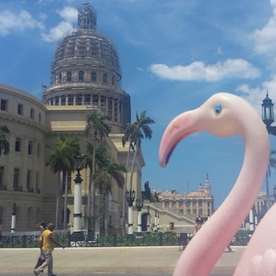 Travel mascot in cuba