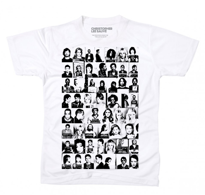 celebrity mugshots tee