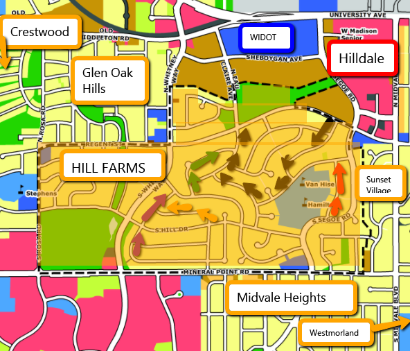 Retiring Guy's Digest Auto tour of Hill Farms neighborhood, Madison WI