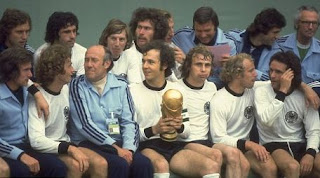 West Germany holds the second time in FIFA World Cup 1974 at home ground against Netherlands. FIFA, World Cup, 1974, winners, champions, West Germany, WC 1974, Netherlands ,team, photo.