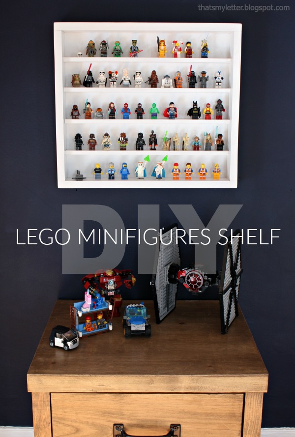 That's My Letter DIY Lego Minifigures Shelf with Free Plans