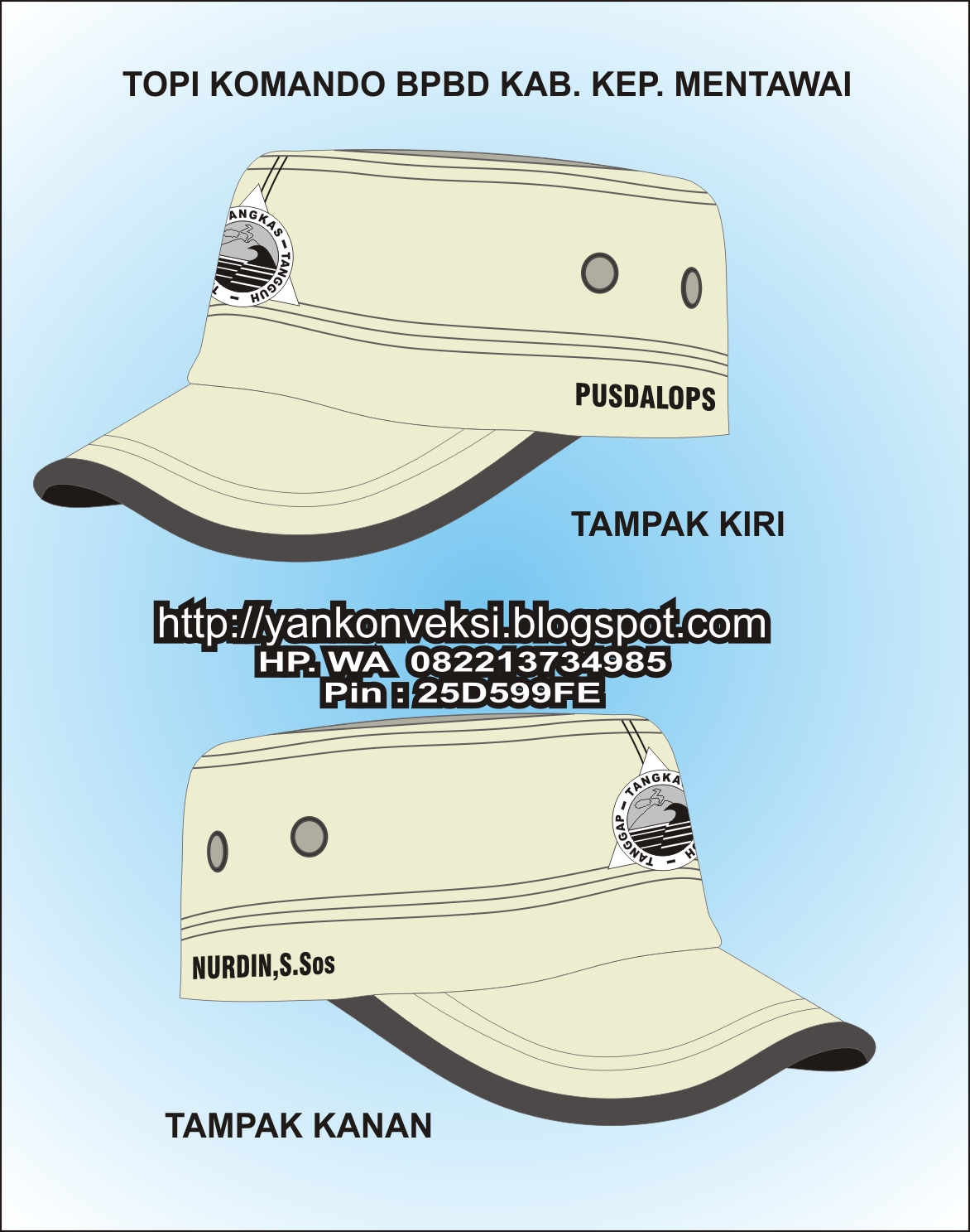 TOPI BPBD PESANAN KAB MENTAWAI