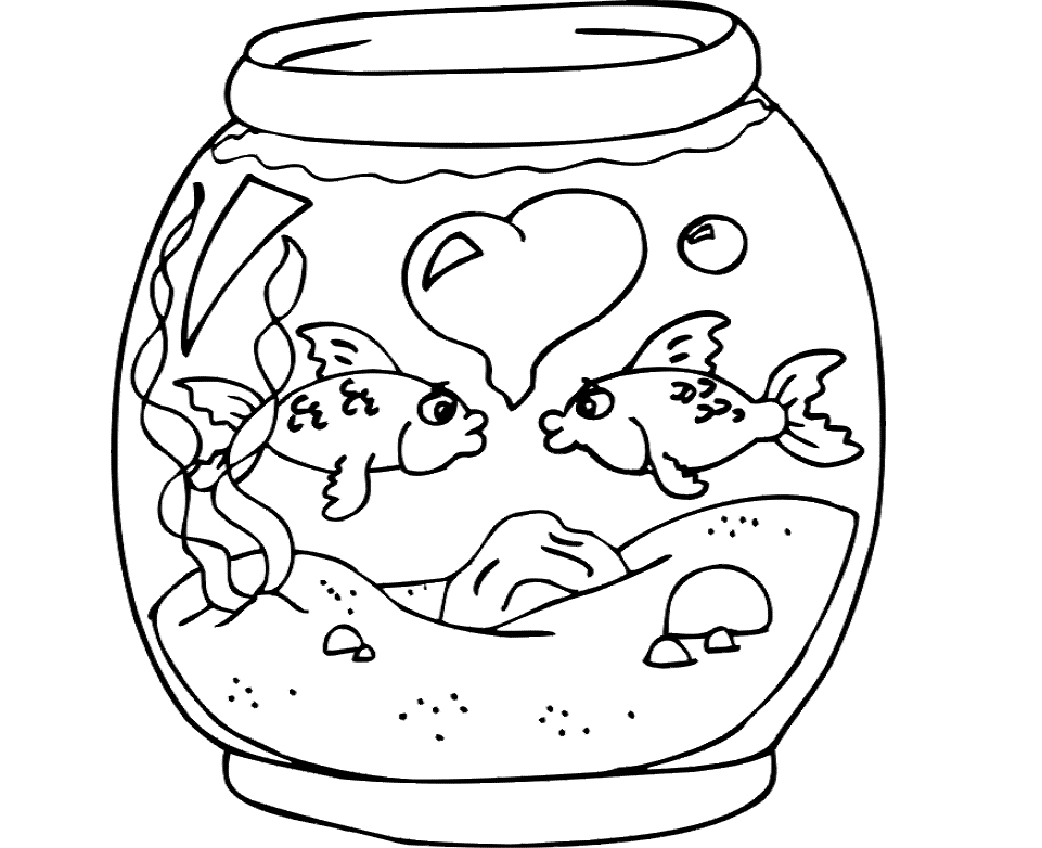 images of fish bowls coloring pages - photo #11