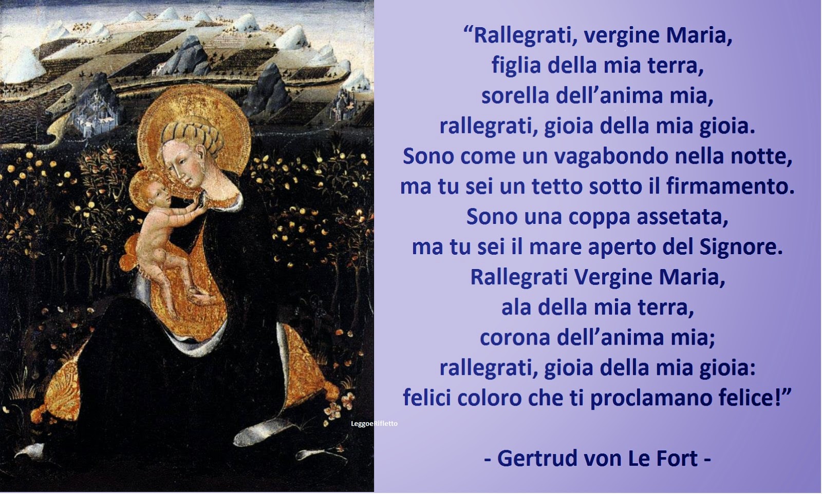 leggoerifletto: Maria segno di benedizione, 8 dicembre - card. Carlo