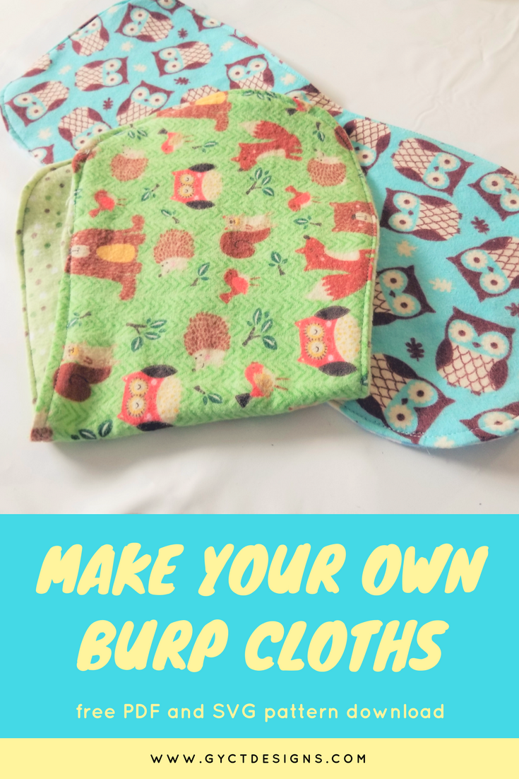 Free Baby Burp Cloth Pattern + SVG Cut File Sew Simple Home