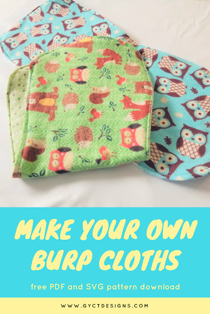 Learn how to sew burp cloth with this free baby burp cloth pattern