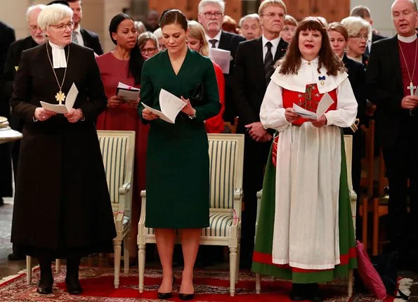 Crown Princess Victoria attended the meeting of Swedish Church Committee 2017 (Kyrkomötet 2017) at Uppsala Cathedral