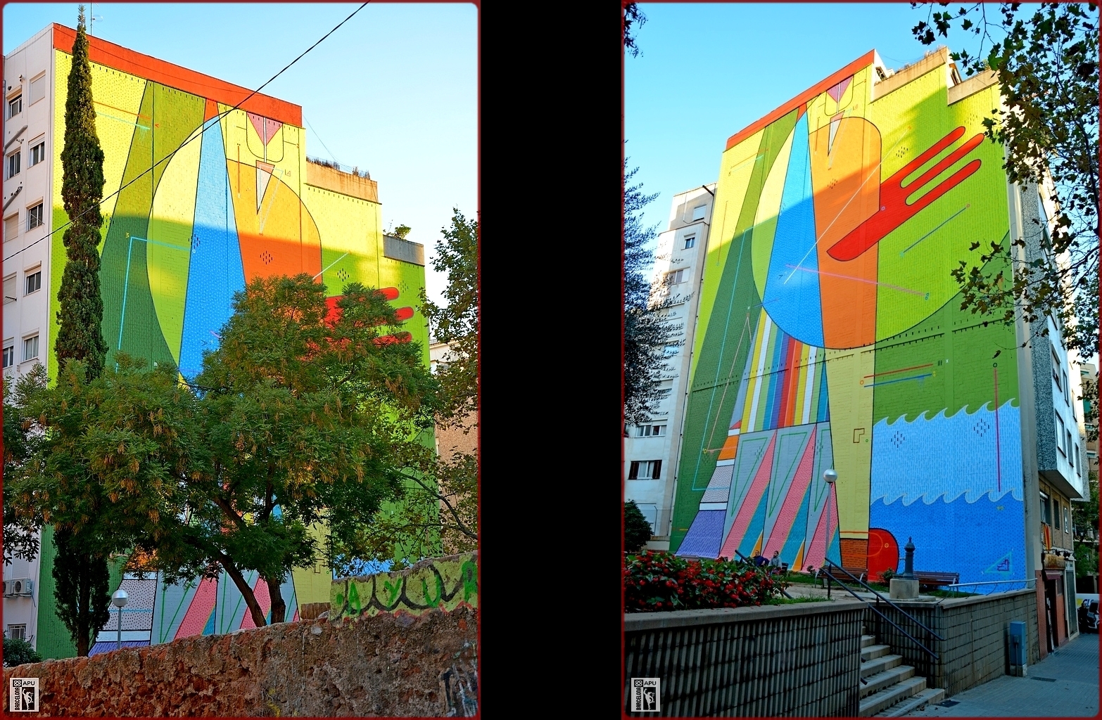 APU Barcelona VeoDigital El mural más grande de la ciudad de Barcelona.