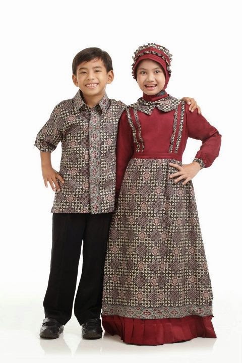  Model  Baju  Batik  Muslim  Terbaru  untuk Anak  Perempuan  dan 